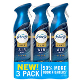 Febreze Air Mist Ocean bottle delivers fast, long-lasting fresh scent for any room.