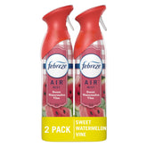 Febreze Air Mist Sweet Watermelon Vine can front delivers quick odor relief for any room.