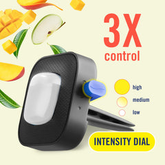 Easy vent attachment for mess-free fragrance release.