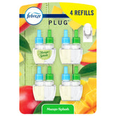 Febreze Fade Defy plug refills in mango splash deliver long-lasting freshness for rooms.