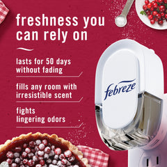 Febreze Fade Defy plug outlet in use illustrates seamless scent release and odor control