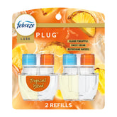 Febreze Plug Tropical Blend refills in a two-pack for lasting fresh scent