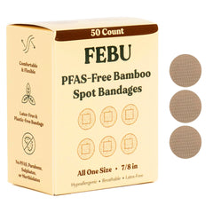 FEBU bamboo spot bandage in package, highlighting eco-friendly design.