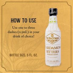Fee Brothers Cardamom Bitters old fashioned glass ready for classics.