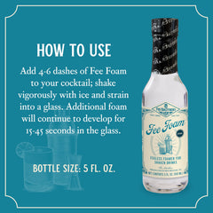 Fee Foam vegan-friendly formula suits dairy-free cocktails and mocktails.