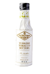 Fee Brothers Turkish Tobacco Bitters bottle-pour enhances aroma and balance in cocktails.