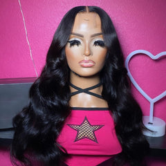 FEHOKA Brazilian 2x6 middle-part closure for natural parting options