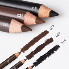 FeiCuiYun pencils in use for brow shaping and eyeliner definition