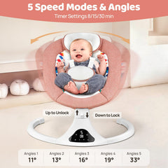 Feitiong baby swing features twelve melodies for soothing sounds