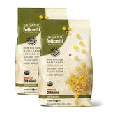 Felicetti Organic Ditalini Pasta packaging highlights legacy and quality.