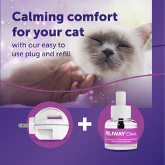 Feliway Classic cat relaxed pose shows reduced stress signs
