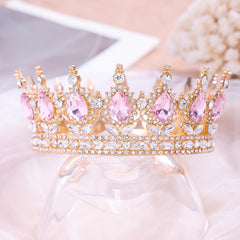 Feltent crystal tiara on hair delivers royal shine and charm