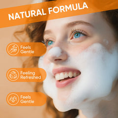 Femani turmeric cleanser lathers into a creamy foam for deep pore cleansing.