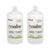 Fendall Eyesaline eyewash 32 oz bottle with pour spout for quick eye flushing.