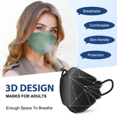 Five-layer materials with non-woven and melt-blown filters