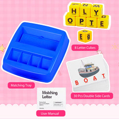 Fenikso Matching Letter Game 3-4 letter words cards support budding spellers.