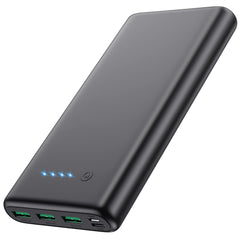 Feob 36800mAh portable charger front view for long trips