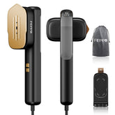 FEPPO Travel Steamer front view shows compact design for easy packing and quick wrinkle removal.