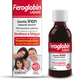 Feroglobin gentle iron liquid bottle, supports normal energy release.
