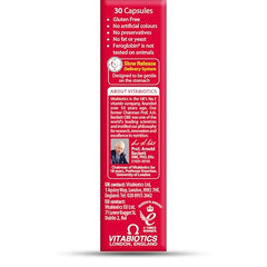 Feroglobin gluten-free label indicating no artificial colours or preservatives.