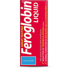 Feroglobin liquid with Swiss Alpine Malt detail emphasizing natural flavor