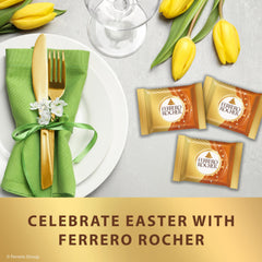 Ferrero Rocher caramel hazelnut square with inner crunch and creamy caramel.