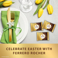 Gift-ready Ferrero Rocher packaging in a luxurious gold bag for celebrations.