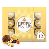 Ferrero Rocher gourmet hazelnut chocolates gift box, ideal for gifting.