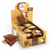 Ferrero Rocher milk hazelnut square in gold foil packaging, ideal for gifting.
