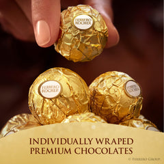 Ferrero Rocher chocolate textures feature roasted hazelnuts and delicate crunch