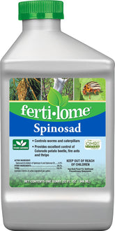 Ferti-lome Spinosad Insecticide bottle pour for easy outdoor mixing.