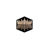 Fesciory gold crown for women with crystal tiara, ideal for elegant weddings.