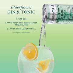 Fever Tree Elderflower Tonic Water with garnish, ideal for summer cocktails