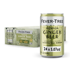 Fever-Tree Ginger Beer poured over ice, ready to mix a refreshing cocktail