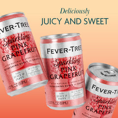 Fever-Tree Sparkling Pink Grapefruit glass serve shows crisp bubbles and aroma.