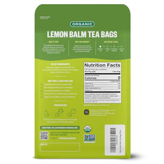 FGO Lemon Balm tea using abaca paper tea bags supports eco-friendly packaging.