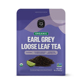 FGO Organic Earl Grey loose-leaf tea in a 16 oz bag for customizable strength