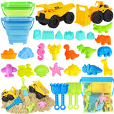 FHOZGECY beach toys 31-piece set for creative sand play and outdoor fun.
