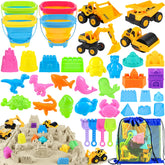 FHOZGECY folding buckets enable portable sand play and easy cleanup