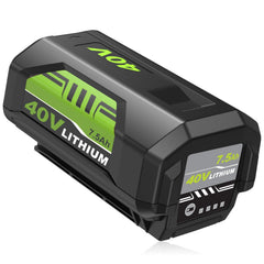 Fhybat 7.5Ah upgraded Ryobi 40V battery front view showing extended runtime potential