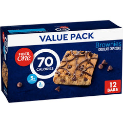 Fiber One 70 Calorie Brownies packaging highlights a fiber-rich, portion-controlled on-the-go snack.