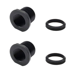Ficero thread protector front view showing 1/2x28 to 5/8x24 conversion