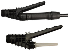 Brass adjustable nozzle provides precise streams for targeted treatments.