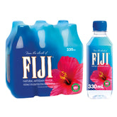 Fiji Water 330ml bottle front label, signaling premium artesian origin