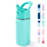 Fijinhom 12oz kids water bottle for school with straw, safe and easy to carry