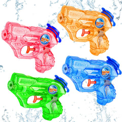 Fikamd mini water gun 4-pack packaging in bright colors for lively outdoor play
