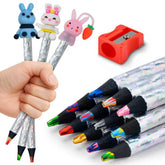 FilmHOO 12 rainbow pencils set for vibrant coloring and shading.