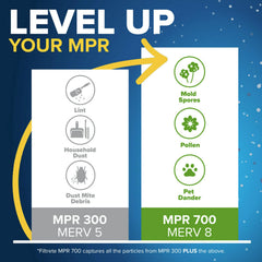 Filtrete MERV 5 filter captures larger particles for cleaner air.