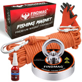 FINDMAG neodymium magnet with 500 lbs pull for underwater treasure hunts.