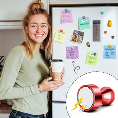 FindMAG magnets organize and decorate a fridge with photos and memos.